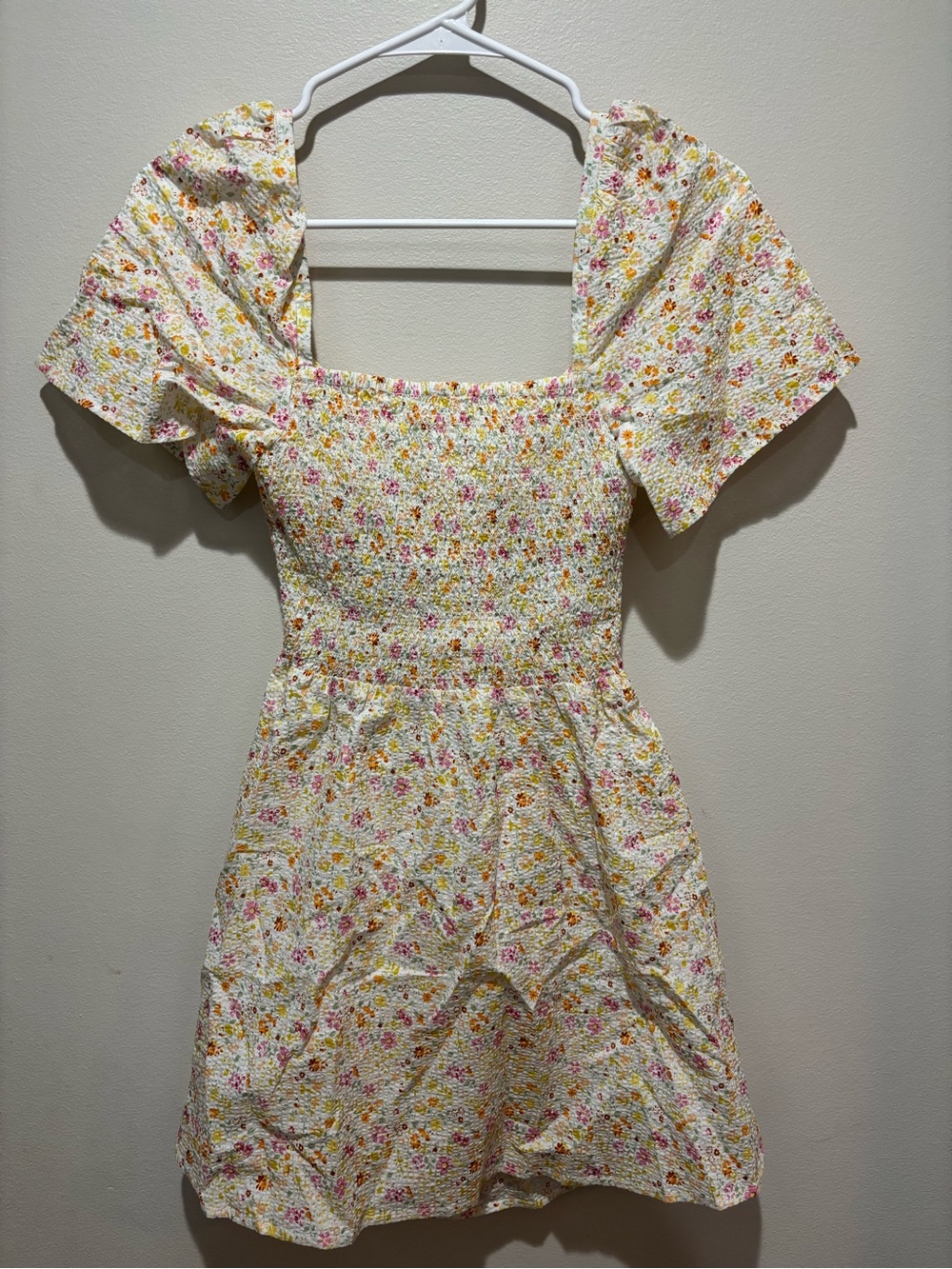 Princess Polly Floral Smocked Dress Garden Botanical Beach Puff Sleeves NWT